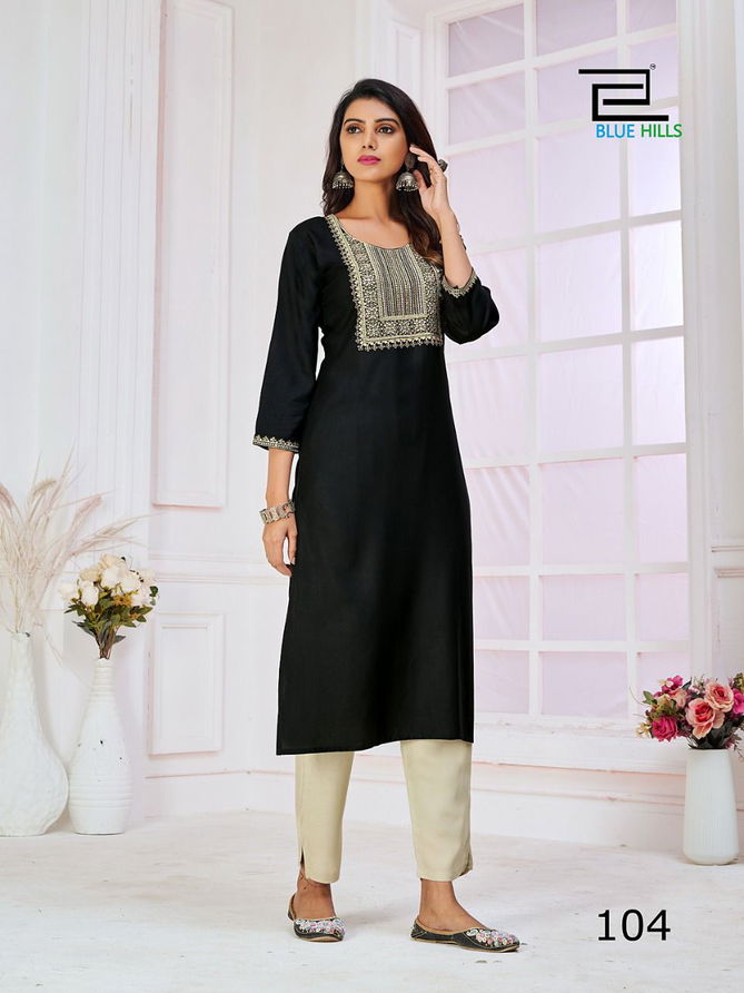 Blue Hills College Girl 1 Embroidery Wholesale Kurti Collection
